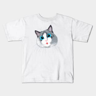 Ragdoll Cat Cute Blep Tongue Out Tuesday Kids T-Shirt